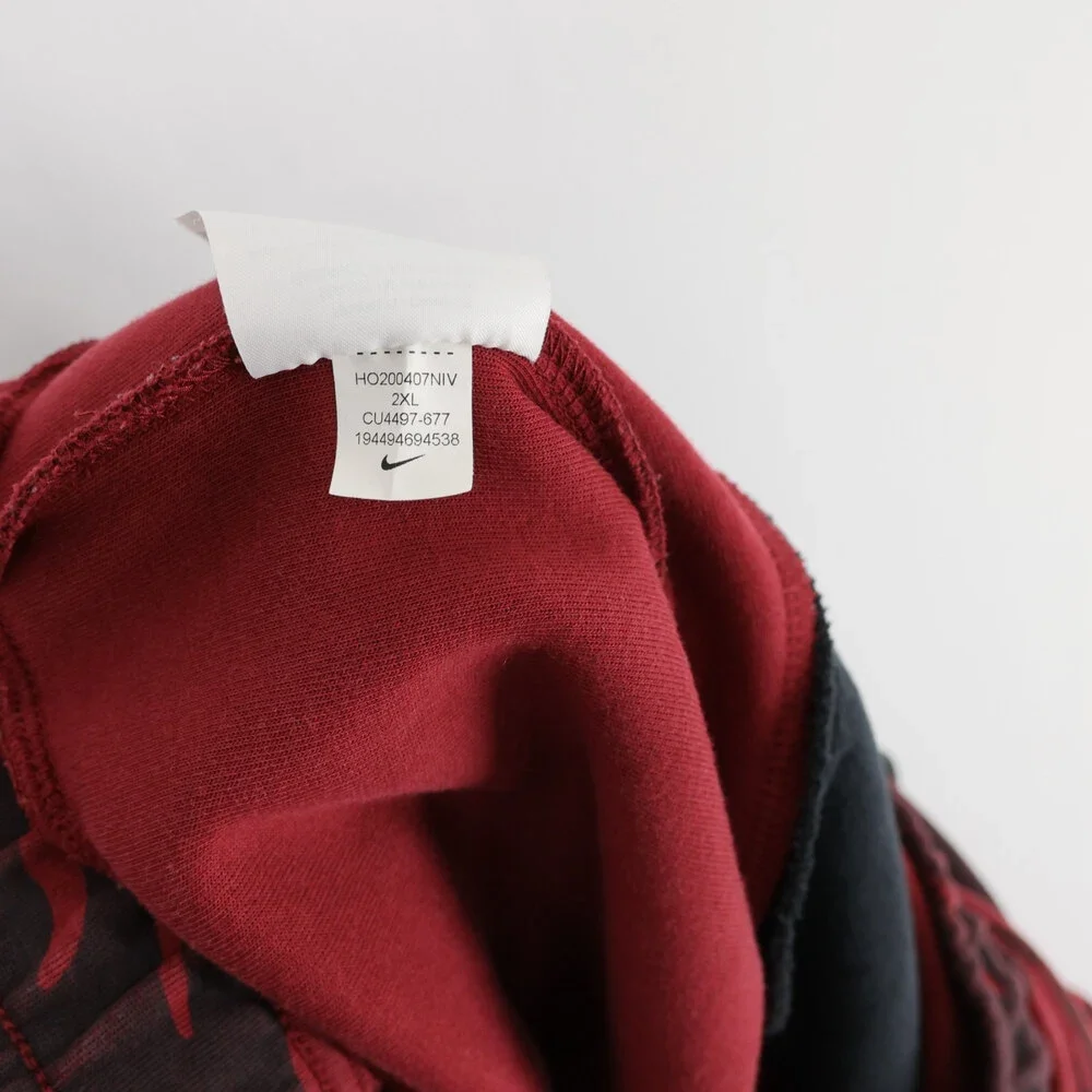 Nike Tech Fleece Joggers Mens 2XL Red Camo Drawstring Tapered Activewear